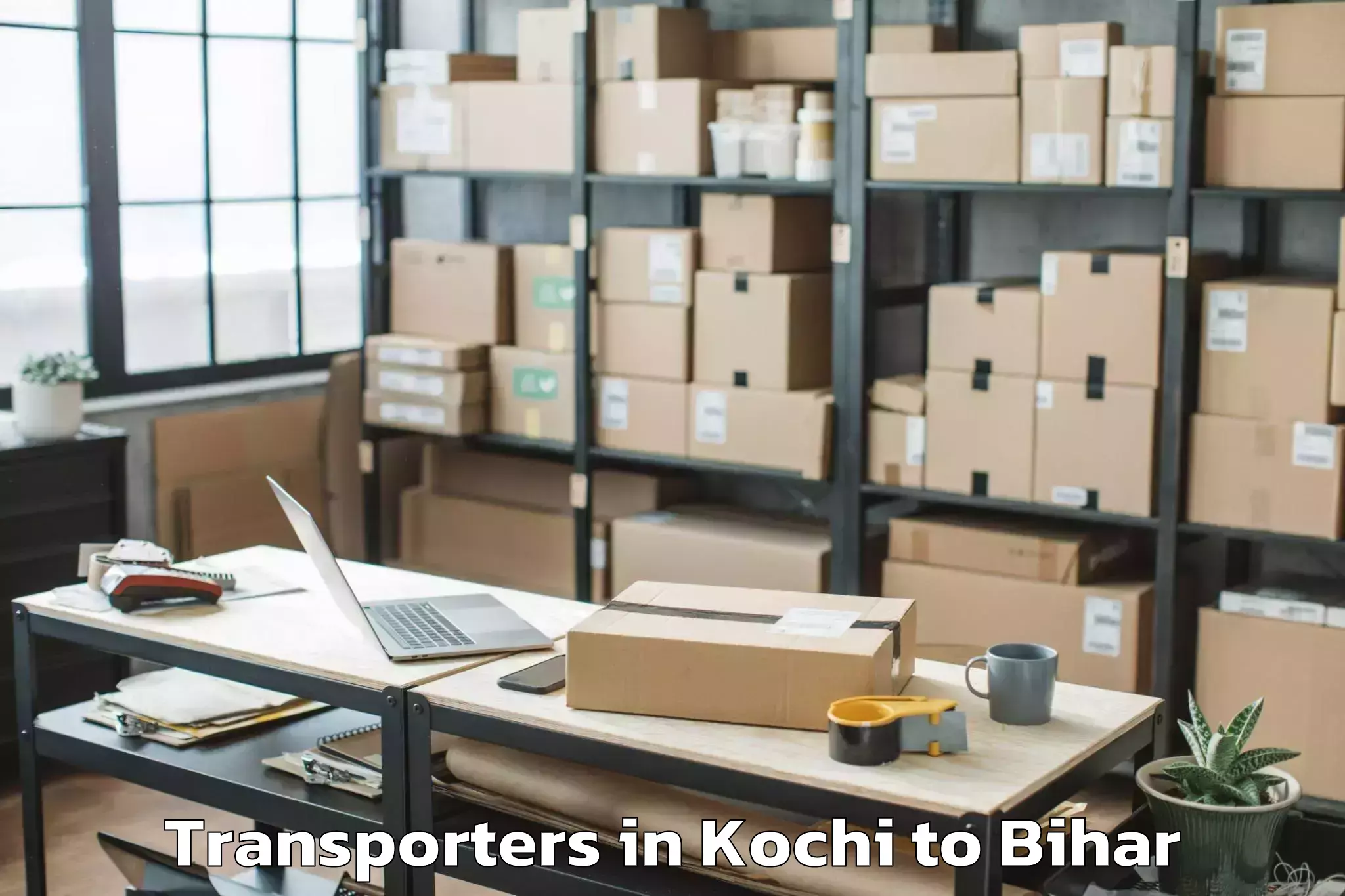 Discover Kochi to Luckeesarai Transporters